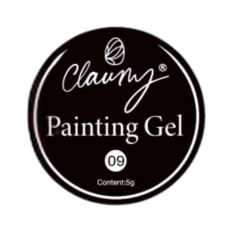 Claumy Ultra Pigmented Painting Gel 09 Black - 5g | Vibrant and Long-Lasting Colors