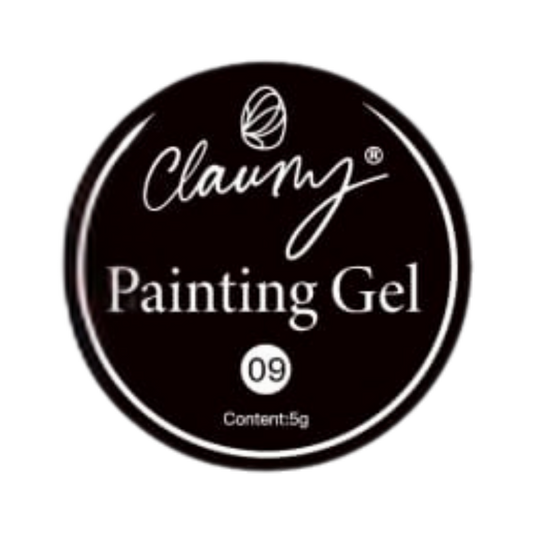 Claumy Ultra Pigmented Painting Gel 09 Black - 5g | Vibrant and Long-Lasting Colors