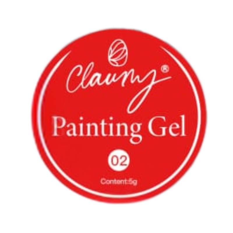 Claumy Ultra Pigmented Gel Painting 02 Red - 5g | Vibrant and Long-Lasting Colors