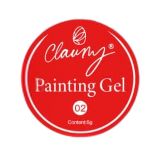 Claumy Ultra Pigmented Gel Painting 02 Red - 5g | Vibrant and Long-Lasting Colors
