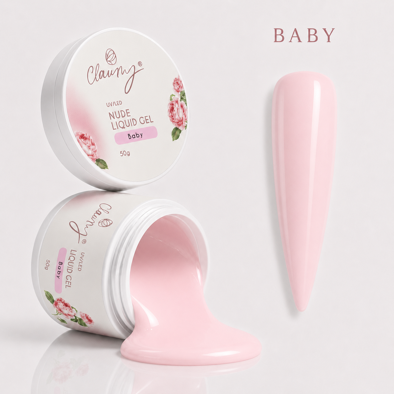 Nude Liquid Gel Baby — Gel Líquido Construcción Profesional Claumy® 50g