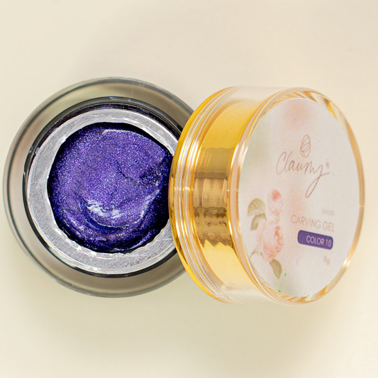Carving Gel Claumy - Color 10 (Violeta Brillante)