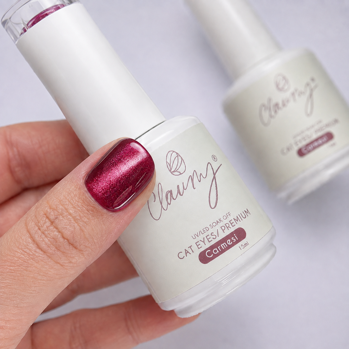 Premium Cat Eyes Carmesí — Esmalte Magnético Pigeon Blood Claumy® 15ml - Academia Claumy Velazquez