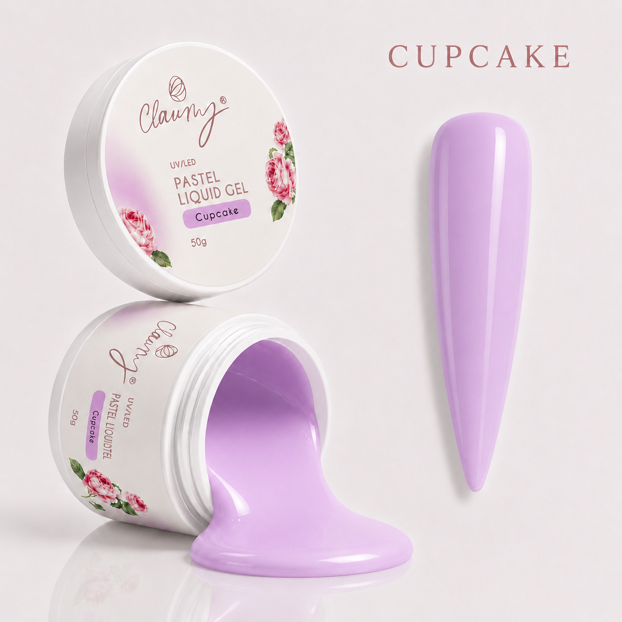 Pastel Liquid Gel Cupcake — Gel Líquido Construcción Profesional Claumy® 50g