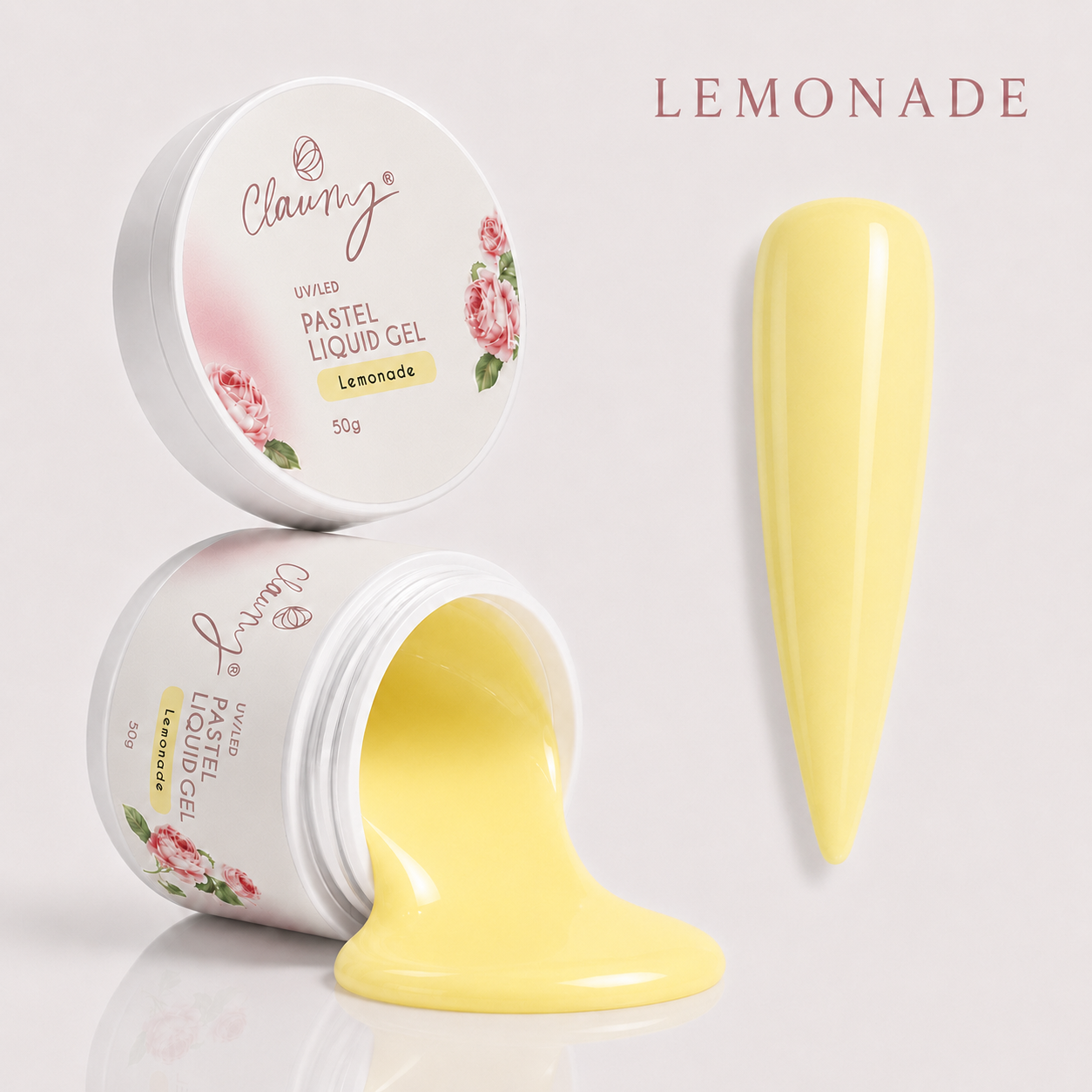 Pastel Liquid Gel Lemonade — Gel Líquido Construcción Profesional Claumy® 50g