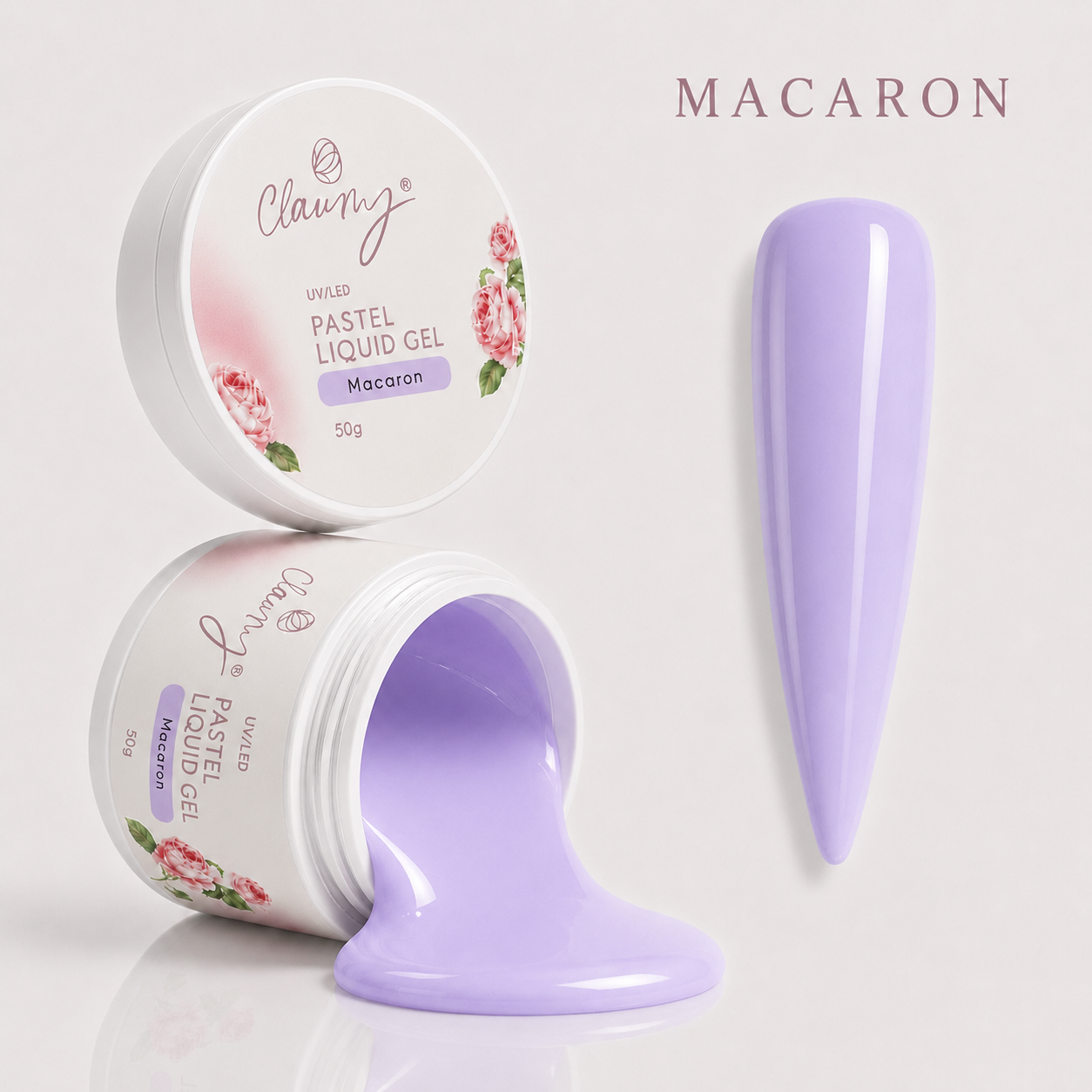 Pastel Liquid Gel Macaron — Gel Líquido Construcción Profesional Claumy® 50g