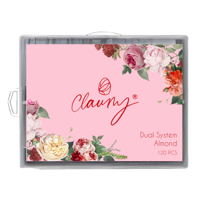Dual or Professional ALMOND Shaped Nail Molds - Claumy Dual System, 120 Reusable Pieces