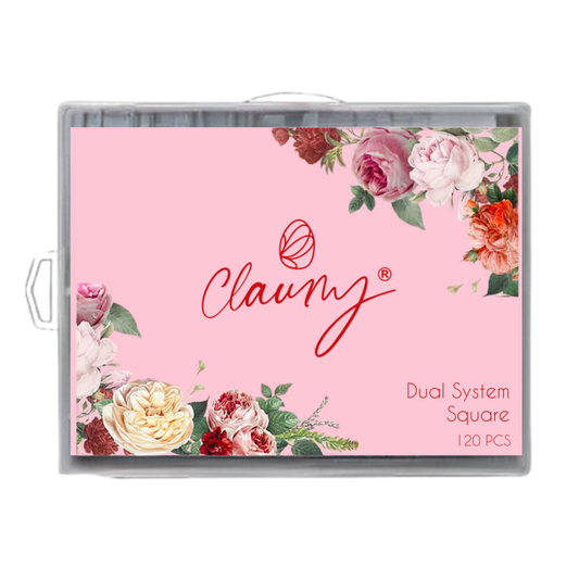 Dual or Professional SQUARE Shaped Nail Molds - Claumy Dual System, 120 Reusable Pieces