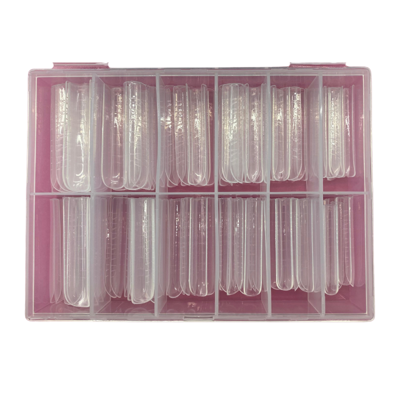 Dual or Professional SQUARE Shaped Nail Molds - Claumy Dual System, 120 Reusable Pieces