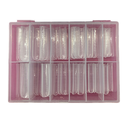 Dual or Professional SQUARE Shaped Nail Molds - Claumy Dual System, 120 Reusable Pieces