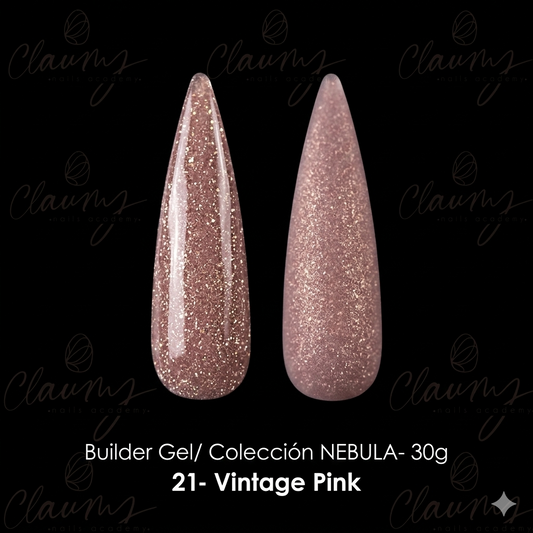Vintage Pink Nebula Claumy – Builder Gel 30g