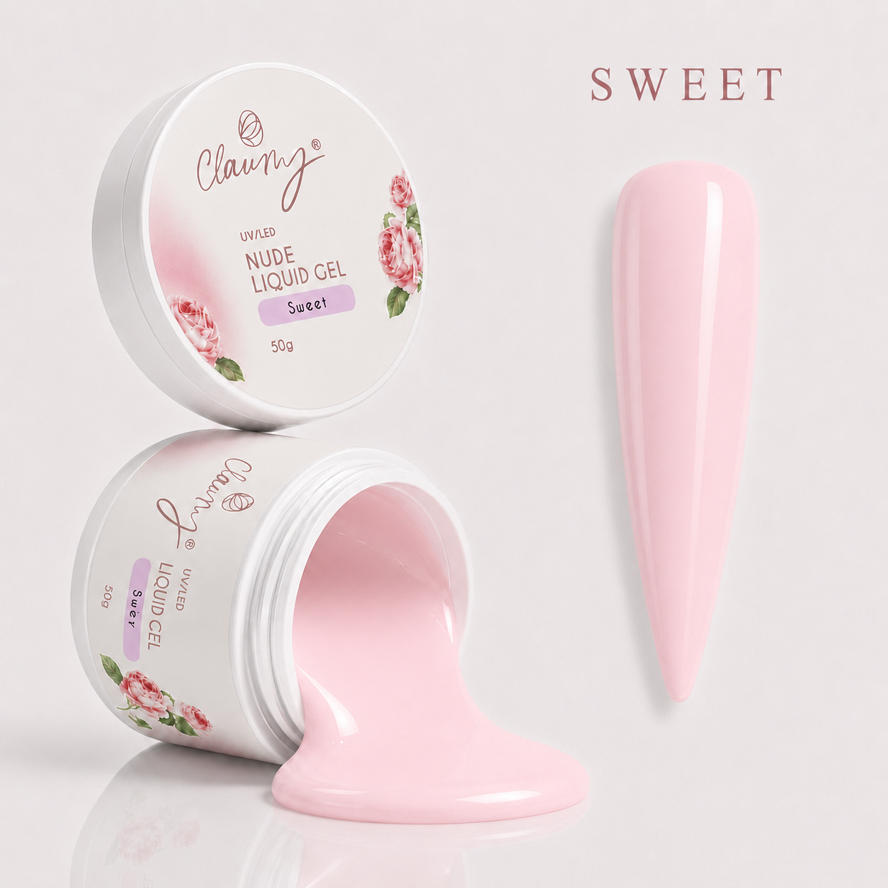 Nude Liquid Gel Sweet — Gel Líquido Construcción Profesional Claumy® 50g