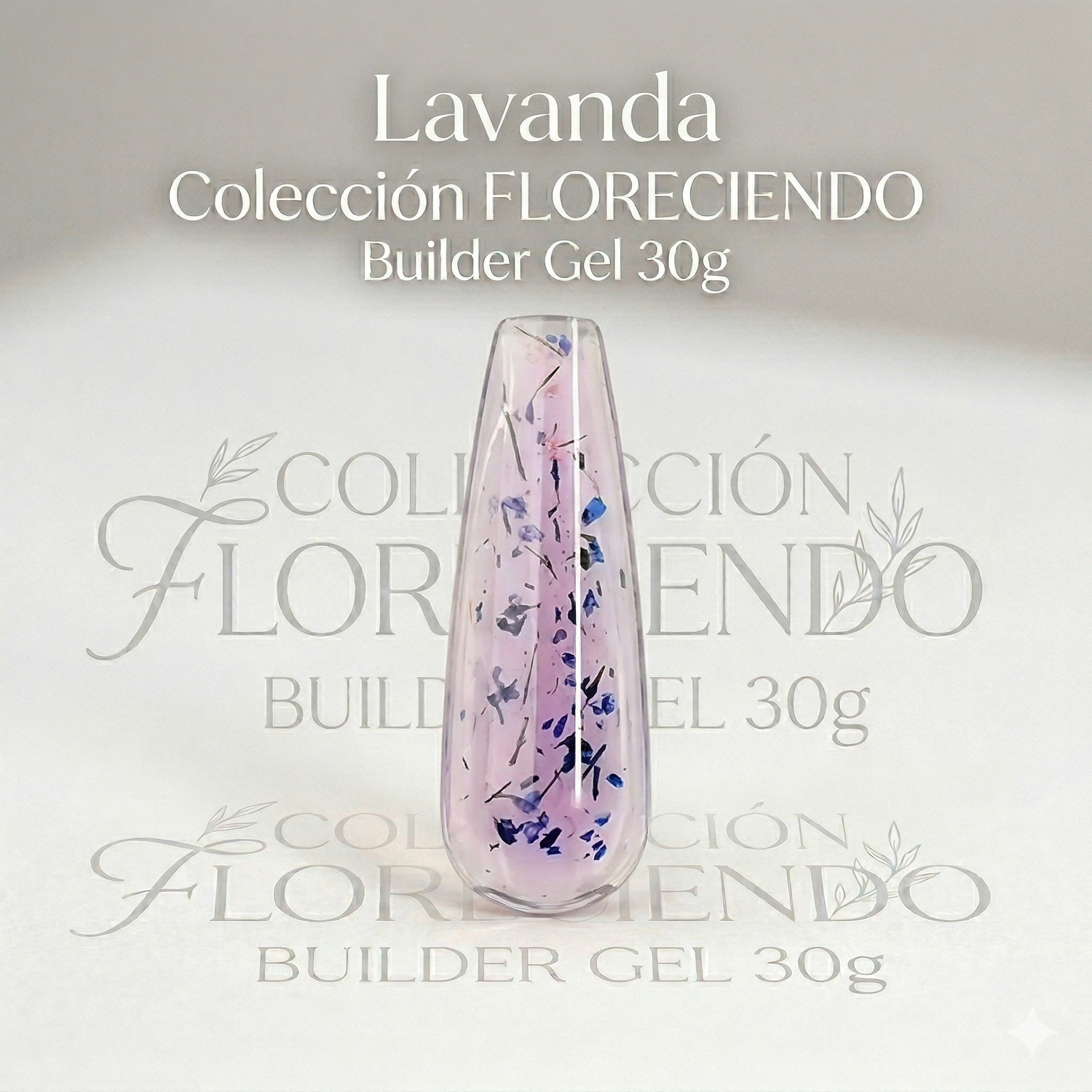 Colección FLORECIENDO Claumy Builder Gel con flores encapsuladas – Gel de construcción profesional 30g