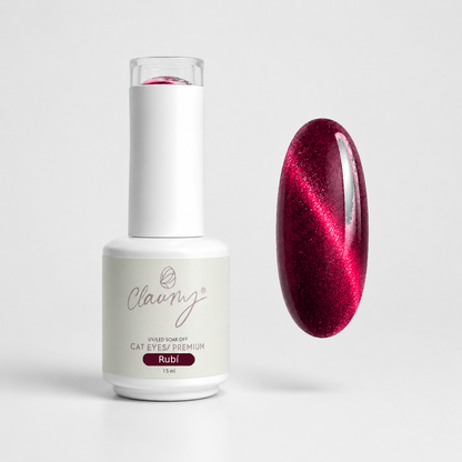 Premium Cat Eyes Rubi — Esmalte Magnético Pigeon Blood Claumy® 15ml - Academia Claumy Velazquez