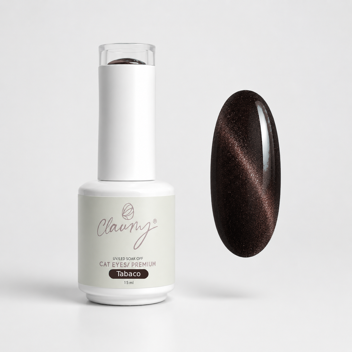 Premium Cat Eyes Tabaco — Esmalte Magnético Brown Pearl Claumy® 15ml - Academia Claumy Velazquez