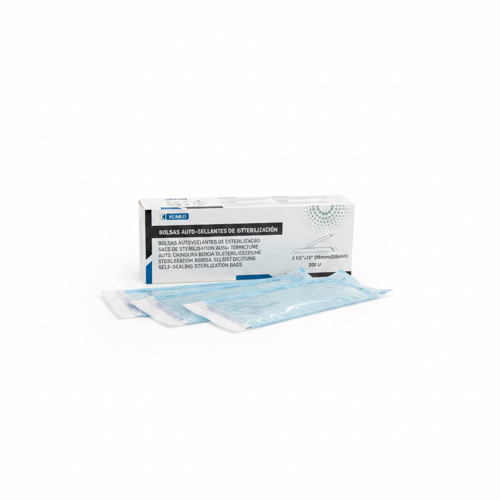 Bolsas de Esterilización 90x260 mm – Bolsas de auto sellado (Pack 200 uds)