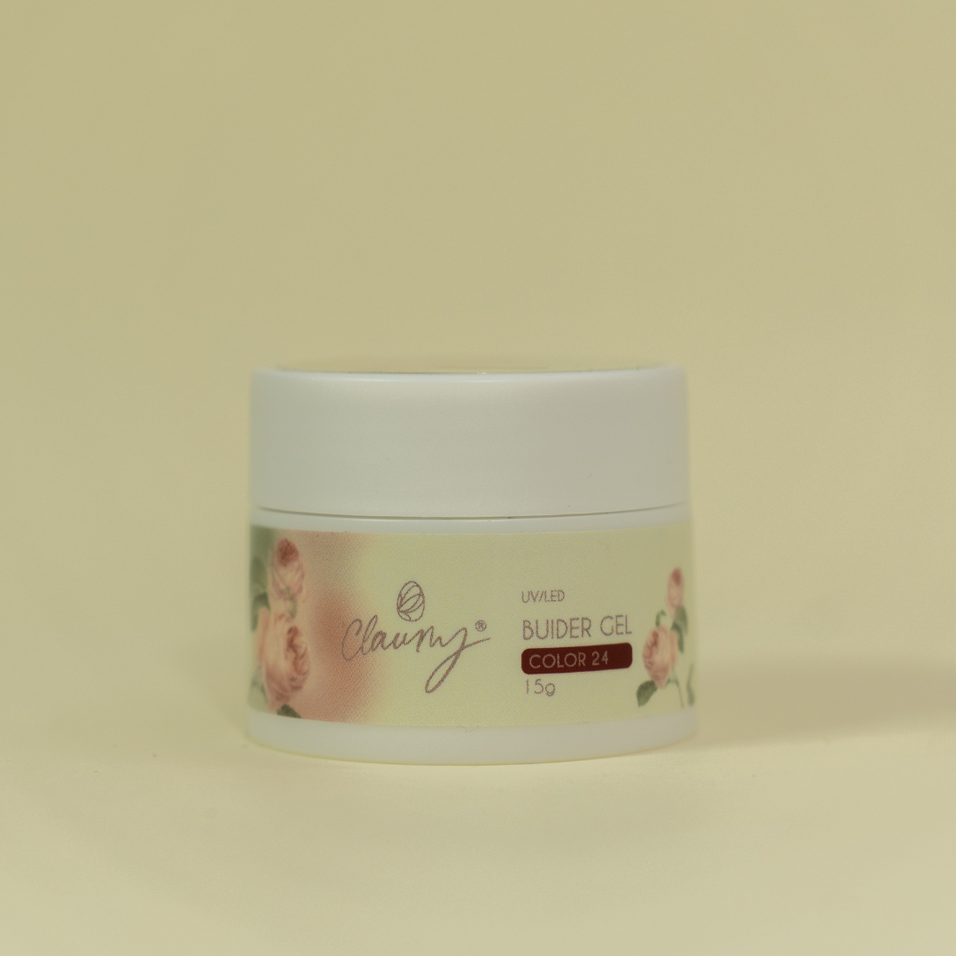 ❤️ Gel Builder Color Claumy Nº 24 – Rojo Rubí Glass