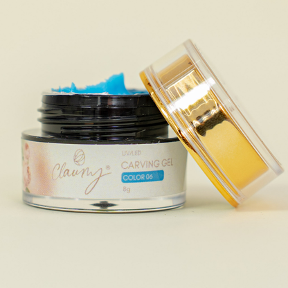 Gel para Escultura Claumy - Cor 06 (Azul Celeste)