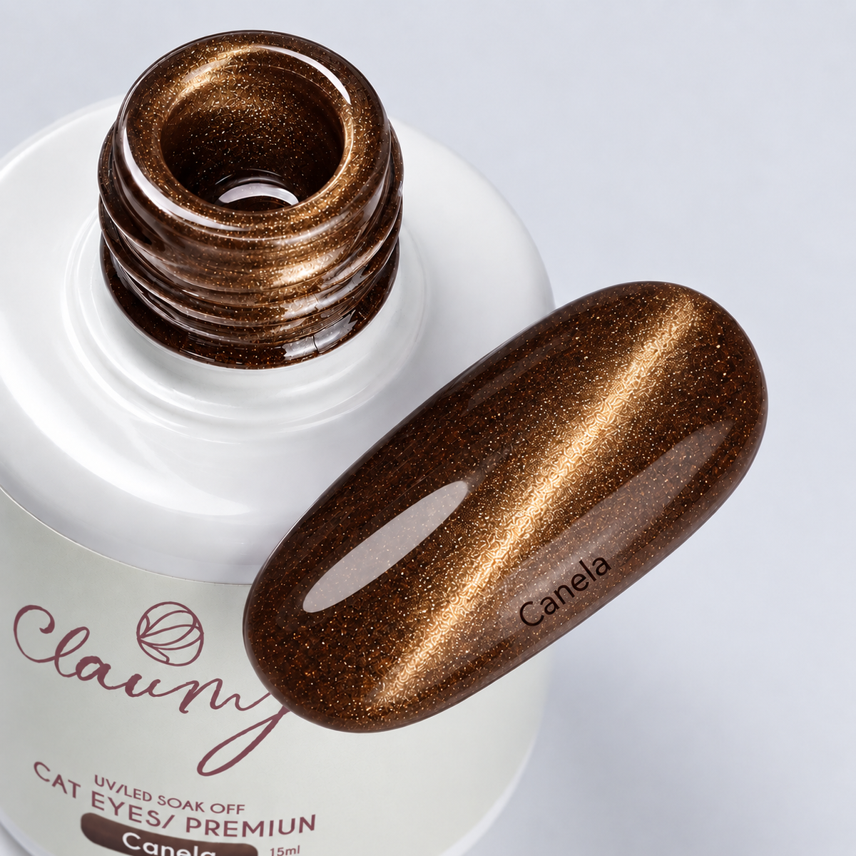 Premium Cat Eyes Canela — Esmalte Magnético Brown Pearl Claumy® 15ml - Academia Claumy Velazquez
