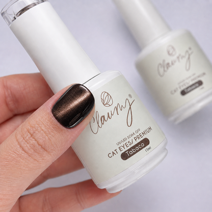 Premium Cat Eyes Tabaco — Esmalte Magnético Brown Pearl Claumy® 15ml - Academia Claumy Velazquez