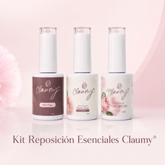 Kit Reposición Esenciales Claumy® – Nail Prep + Rubber Base + Top - Academia Claumy Velazquez