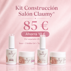 Kit Construcción Salón Claumy® – Base + 2 Geles Builder + Top - Academia Claumy Velazquez