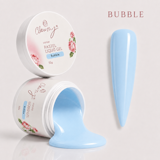 Pastel Liquid Gel Bubble — Gel Líquido Construcción Profesional Claumy® 50g - Academia Claumy Velazquez