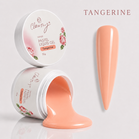 Pastel Liquid Gel Tangerine — Gel Líquido Construcción Profesional Claumy® 50g - Academia Claumy Velazquez