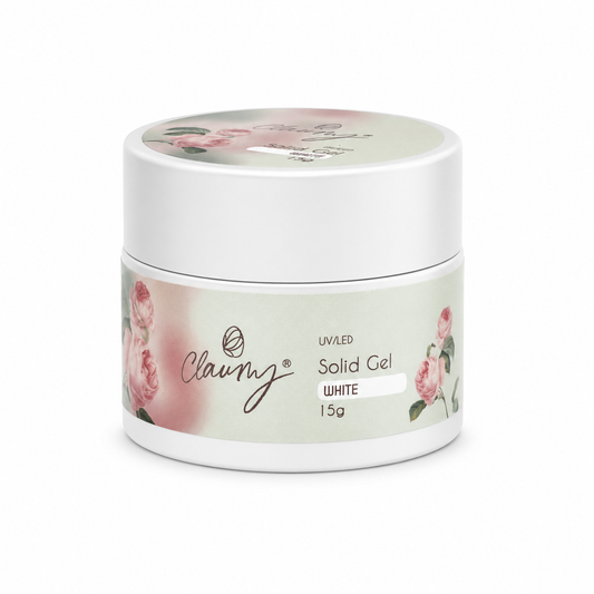Solid Gel White Claumy® 15g | Gel 3D Blanco Alta Viscosidad