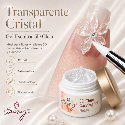 3D Carving Gel Claumy® — Clear Style | Gel de Escultura Transparente Profesional - Academia Claumy Velazquez