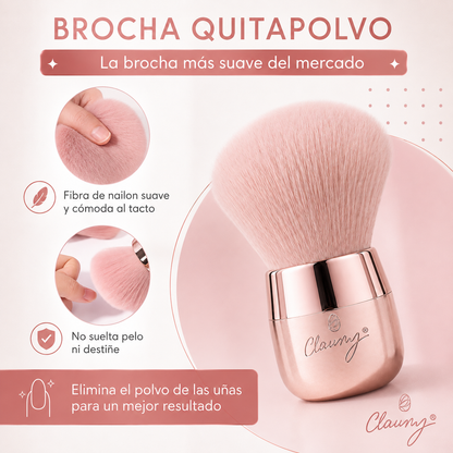 Brocha Quitapolvo Claumy – Cerdas Ultrasuaves para Manicura Profesional