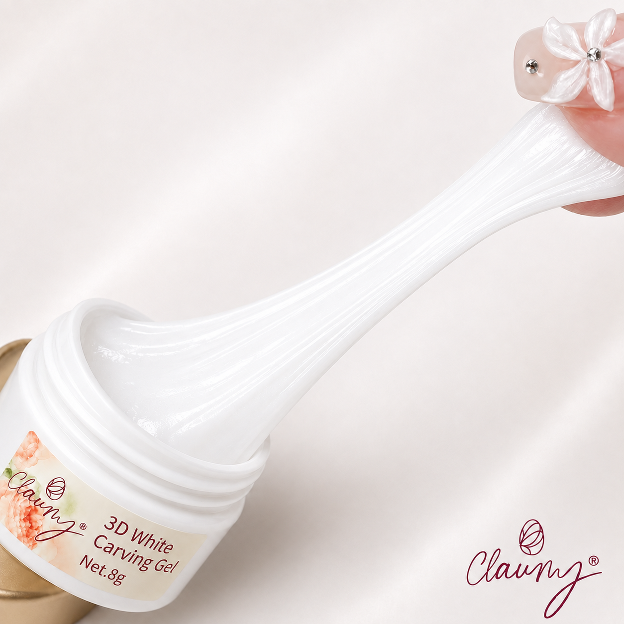 3D Carving Gel Claumy® — White Style | Gel de Escultura Blanco Profesional - Academia Claumy Velazquez