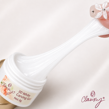 3D Carving Gel Claumy® — White Style | Gel de Escultura Blanco Profesional - Academia Claumy Velazquez