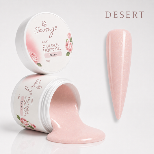 Golden Liquid Gel Desert — Gel Líquido Purpurina Dorada Claumy® 50g - Academia Claumy Velazquez