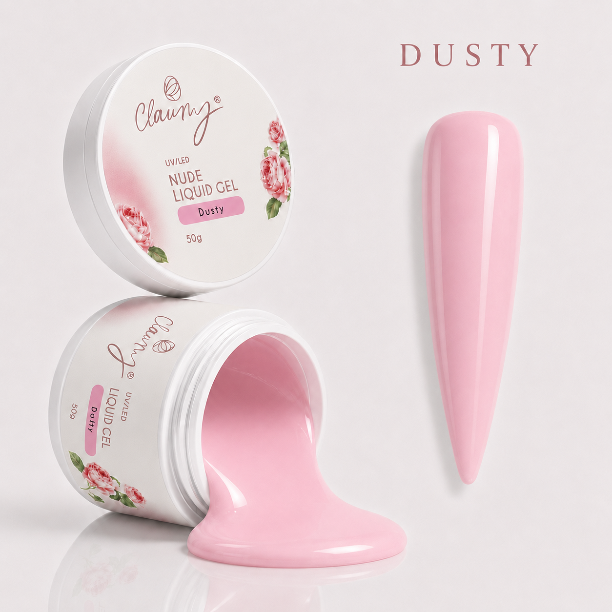Nude Liquid Gel Dusty — Gel Líquido Construcción Profesional Claumy® 50g