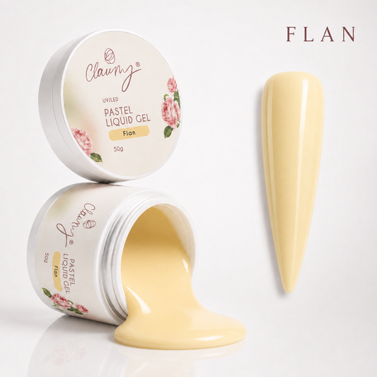 Pastel Liquid Gel Flan — Gel Líquido Construcción Profesional Claumy® 50g