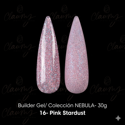 Pink Stardust Nebula Claumy – Builder Gel 30g