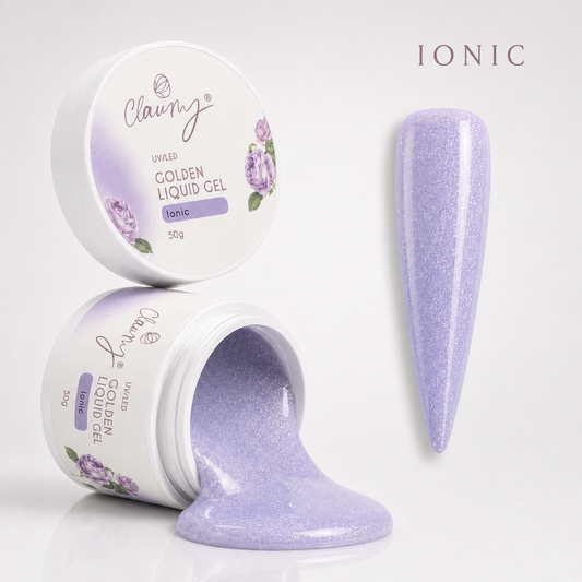 Golden Liquid Gel Ionic — Gel Líquido Purpurina Dorada Claumy® 50g - Academia Claumy Velazquez