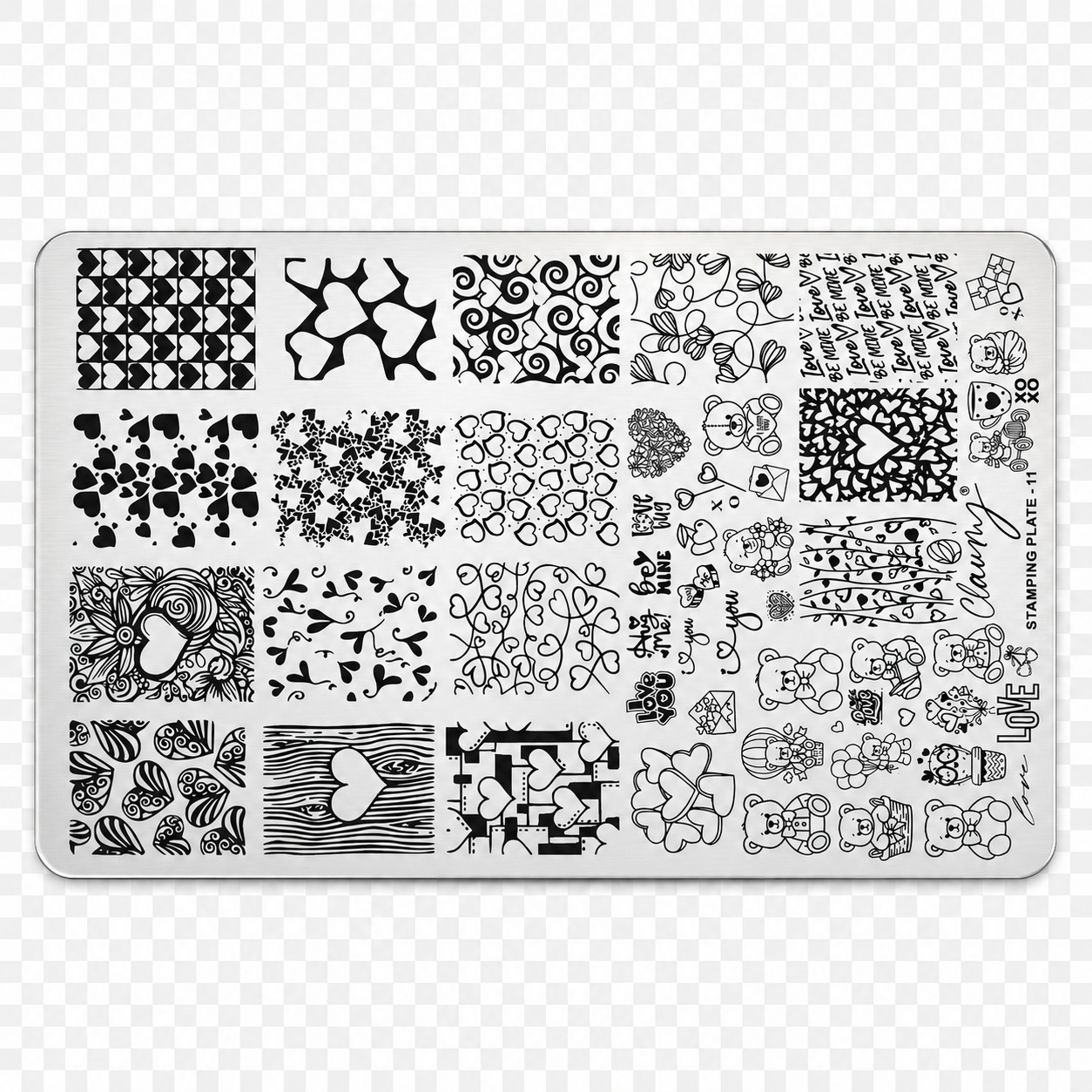 Placas de stamping reutilizables con grabado profesional 🧩 Claumy® Stamping Plates Precision