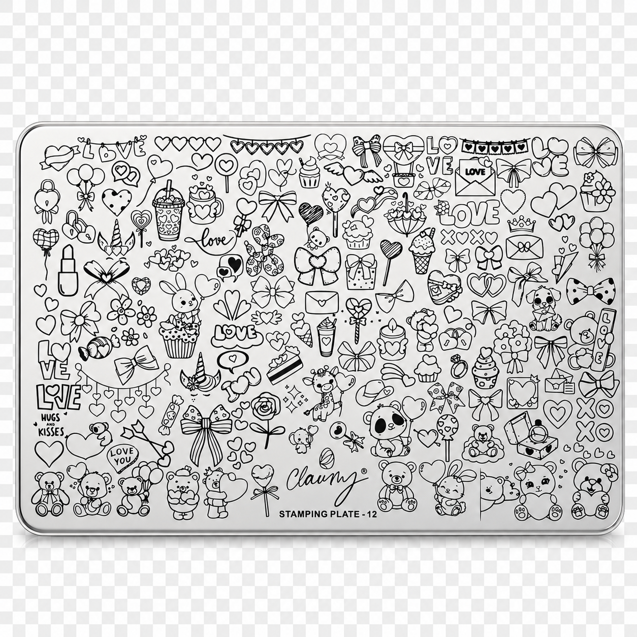 Placas de stamping reutilizables con grabado profesional 🧩 Claumy® Stamping Plates Precision - Academia Claumy Velazquez