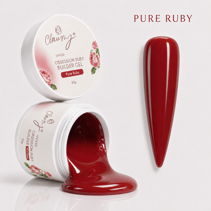 Pure Ruby – OBSESSION RUBY Claumy Builder Gel 30g - Academia Claumy Velazquez