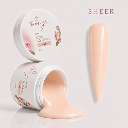 Nude Liquid Gel Sheer — Gel Líquido Construcción Profesional Claumy® 50g - Academia Claumy Velazquez