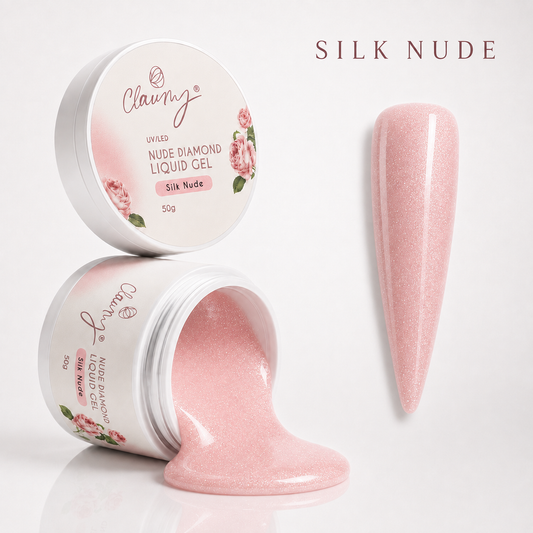 Nude Diamond Liquid Gel Silk Nude — Gel Líquido Diamante Claumy® 50g