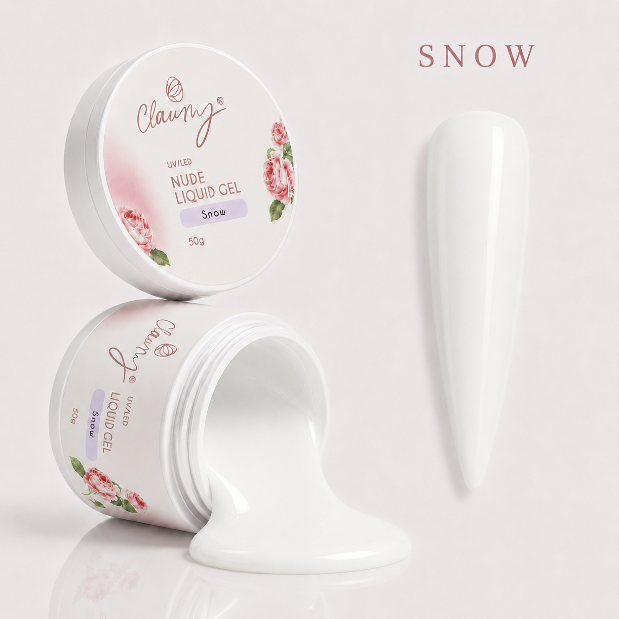 Nude Liquid Gel Snow — Gel Líquido Construcción Profesional Claumy® 50g - Academia Claumy Velazquez