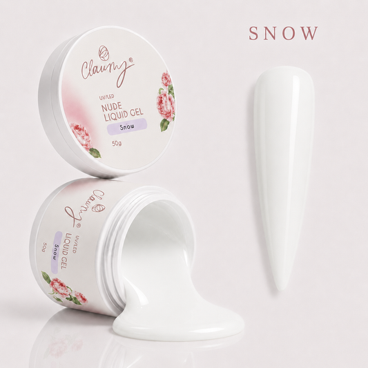 Nude Liquid Gel Snow — Gel Líquido Construcción Profesional Claumy® 50g - Academia Claumy Velazquez