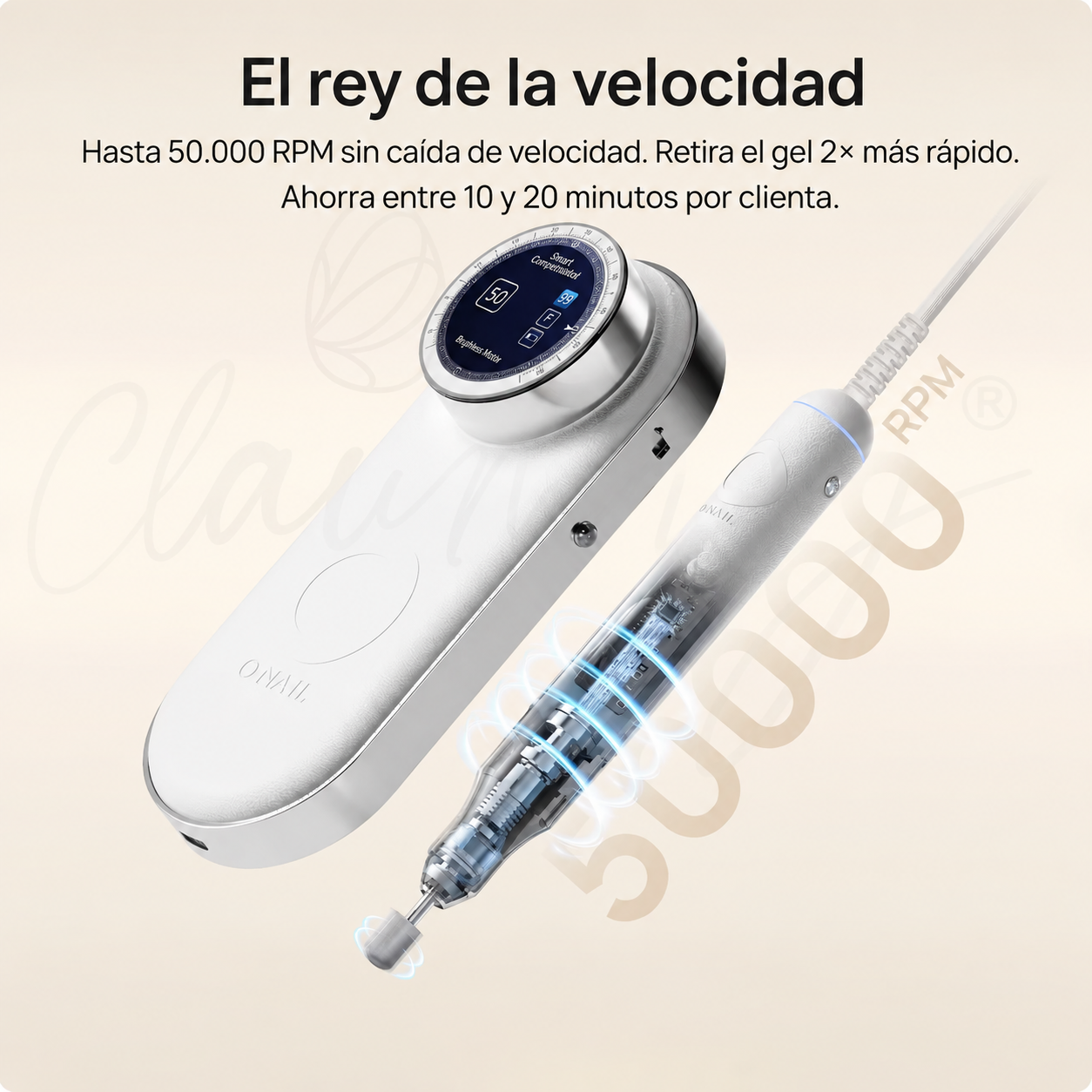 Torno IA Micromotor inteligente O’Nail + 1 pieza de mano + pack de fresas de regalo(Las fresas se entregaran luego no disponibles ahora)