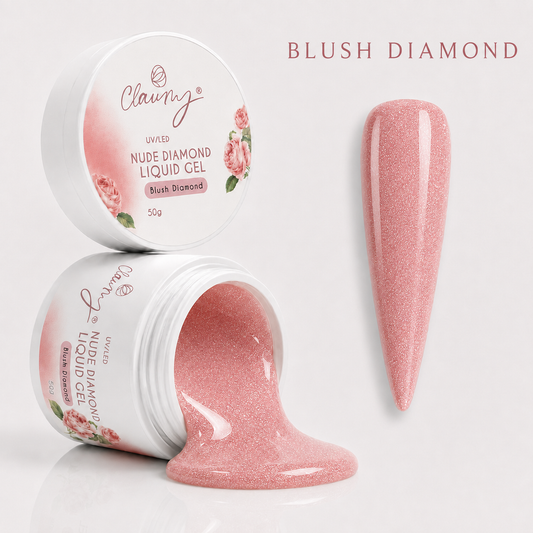 Nude Diamond Liquid Gel Blush Diamond — Gel Líquido Diamante Claumy® 50g - Academia Claumy Velazquez