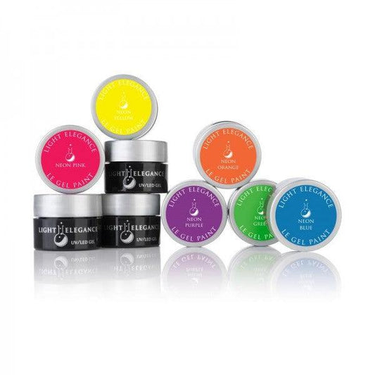 Light Gray Neon LE Gel Paint Kit: Contains six Neon LE Gel Paints