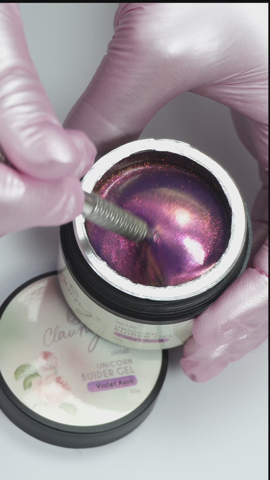 Violet Aura Unicorn Claumy - Builder Gel 30g