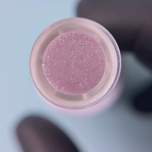 Base Diamond Petal  15 ml · Rosa antiguo con shimmer plata